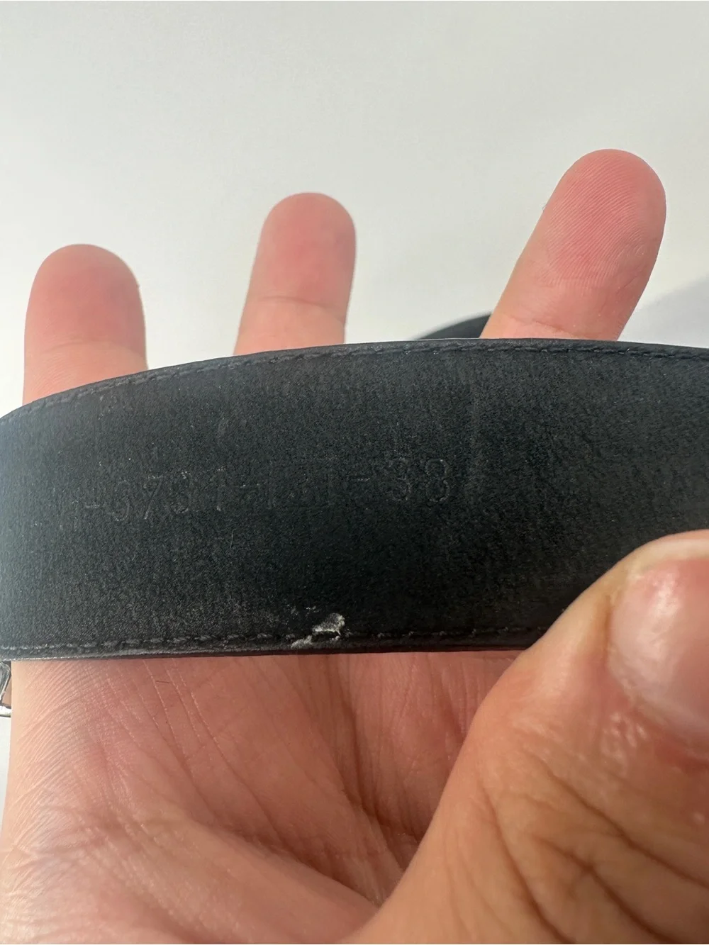 Neiman Marcus genuine lizard black leather western belt